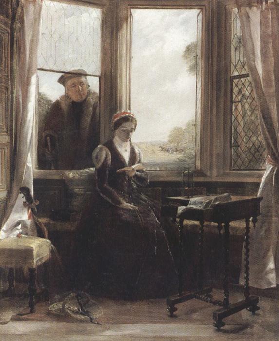 John callcott horsley,R.A. Lady Jane Grey and Roger Ascham (mk37) china oil painting image